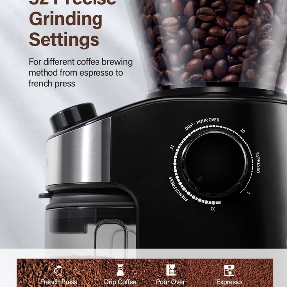 SHARDOR Electric Coffee Grinder Black - Picture 5 of 9